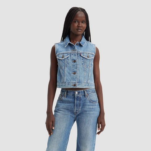 Women's Denim Corset Vest - Wild Fable™ Black Wash XXS