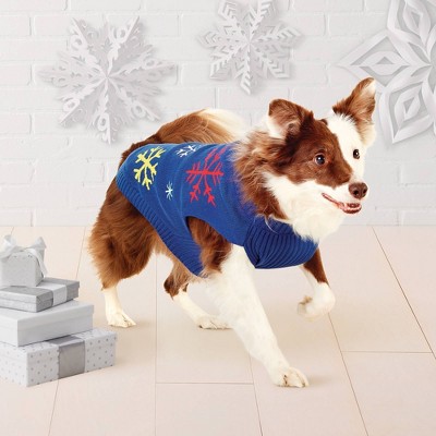 Snowflakes Dog and Cat Sweater Knit - Wondershop™ Navy Blue