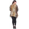 Women's Plus Size Paisley and Animal Print Scoop Neck Marlene Tunic - White Mark - 3 of 3