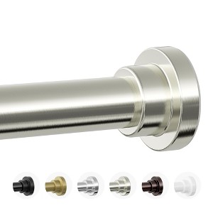 Attop Drill-Free Tension Shower Curtain Rod, 1-Inch Non-Slip Rustproof, Adjustable 28-74 Inch - 1 of 4