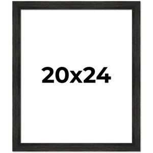 PosterPalooza | 20x24 Wide Barnwood Picture Frame, UV Acrylic, 6 Finishes - Grey, Brown, White, and Black - 1 of 4