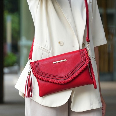 MKF Collection Envelope Crossbody Bag Braided Tassel, Remi | MKF Collection by Mia K - Seafoam — фото 4