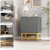 2 Drawer Dresser, Small Dresser＆Chest of Drawers, Modern Nightstand for Bedroom - 3 of 4