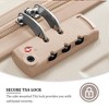 Whisen 3-Piece Luggage Sets, ABS Hardside Spinner Suitcases with TSA Lock and Spinner Wheels, Checked & Carry on Luggages - Ivory and Golden - 4 of 4