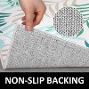 Washable Runner Rug, Non-Slip Modern Leaves Hallway Carpet, Soft Low Pile Foldable Floor Mat for Entryway, Laundry - 4 of 4