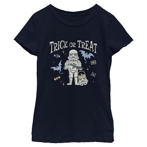Girls Star Wars Trick Or Treat Stormtrooper T Shirt - 1 of 4