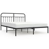 vidaXL Metal Bed Frame with Headboard Black 72 in.x83.9 in. California King - image 2 of 4