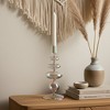 Decorative Candle Holder for Taper Candles - Modern Glass Candlestick Holder with Disc and Sphere Design for Table Decor - 4 of 4