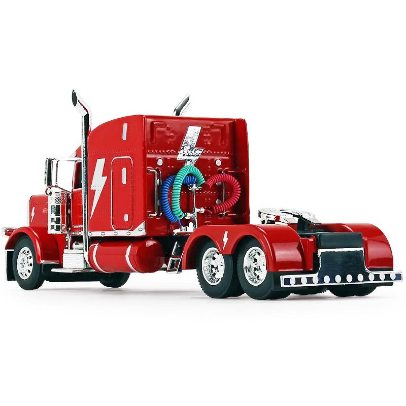 Peterbilt 389 63" Mid-Roof Sleeper Cab Viper Red w/Kentucky Moving Trailer "AC/DC Power Up" 1/64 Diecast Model by DCP/First Gear, 3 of 7