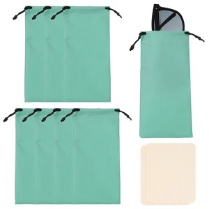 Unique Bargains Portable Drawstring Eyeglass Storage Bags 8 Pcs 7" x 3.5" - 1 of 4