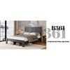 Full Size Platform Bed with Upholstered Headboard, Charging Station and LED - 3 of 4