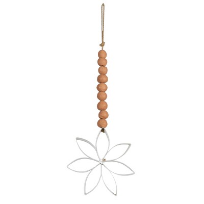 Hanging Flower Bead Terracotta, Metal & Jute - Foreside Home & Garden ...