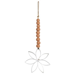 Hanging Flower Bead Terracotta, Metal & Jute - Foreside Home & Garden - 1 of 4