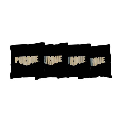 NCAA Purdue Boilermakers Corn-Filled Cornhole Bags Black - 4pk