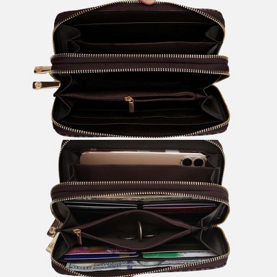 MKF Collection Wallet Wristlet Logo Print Vegan Leather, Noemy – MKF Collection by Mia K - Black — фото 4