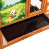 FURNIinspire Pet Crates and Houses Deluxe Rabbit Hutch with Spacious Interior and Easy Clean Tray for Outdoor Use, Orange, 94.5"*16.9"*31.1" - 4 of 4