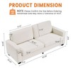 83 Inch Modern Gray Loveseat Sofa, Washable Cover, Armrest and Plush Backrest, Comfy Cloud Couch for Living Room, Bedroom, Office - 2 of 4