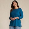 Lands' End Women's Supima Cotton Adjustable 3/4 Sleeve Boatneck Tunic - 4 of 4