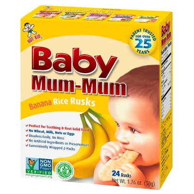 Baby Mum-Mum Rice Rusks Banana - 24ct 