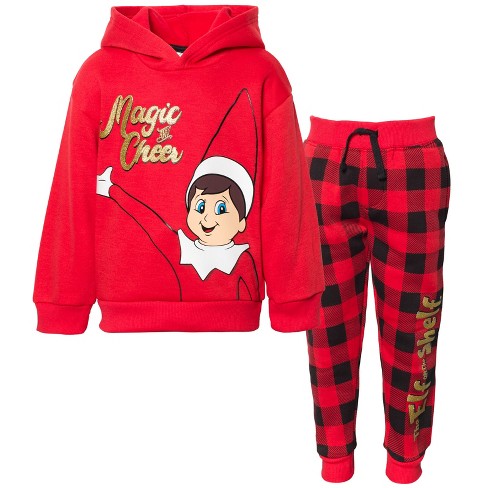 Elf Fleece Long Sleeve Crewneck Pajama Set 