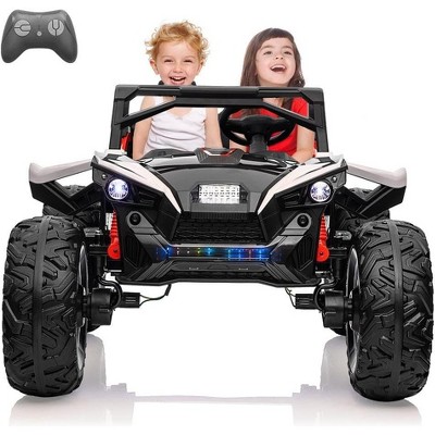 24V 2 Seaters Kids Ride on UTV with Remote Control, Extra Large EVA Wheels & Wide Seat for Big Kids, Full-Metal Suspension, Music, LED Lights