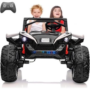 24V 2 Seaters Kids Ride on UTV with Remote Control, Extra Large EVA Wheels & Wide Seat for Big Kids, Full-Metal Suspension, Music, LED Lights - 1 of 4