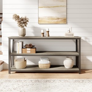 30 Inch Console Table, 3-Tier Entryway Table with Open Shelves, Entryway Table with Storage - 1 of 4