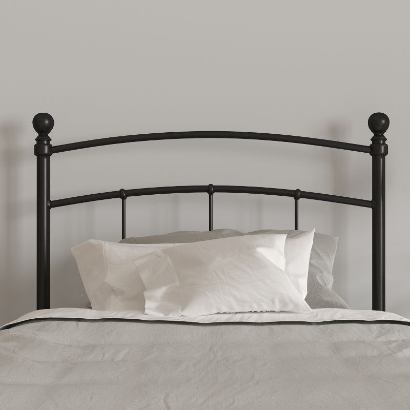 Merrick Lane Metal Headboard Contemporary Arched Headboard With Adjustable Rail Slots, 3 of 20