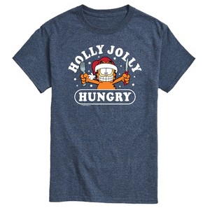 Men's - Garfield - Christmas Holly Jolly Hungry Short Sleeve Graphic T-Shirt - 1 of 4