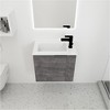 22'' Wall-Mounted Bathroom Vanity with Ceramic Sink and Modern Storage Cabinet - Grey - 2 of 4
