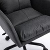 ORRD PU Leather Office Chair, Adjustable Height Swivel Chair with Black Metal Base, Ergonomic Desk Chair for Bedroom & Office,Brown - 4 of 4