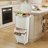 Costway 11 Gallon Kitchen Trash Can with Lid, 2 Removable Buckets, Drawer, Step Pedal - 2 of 4