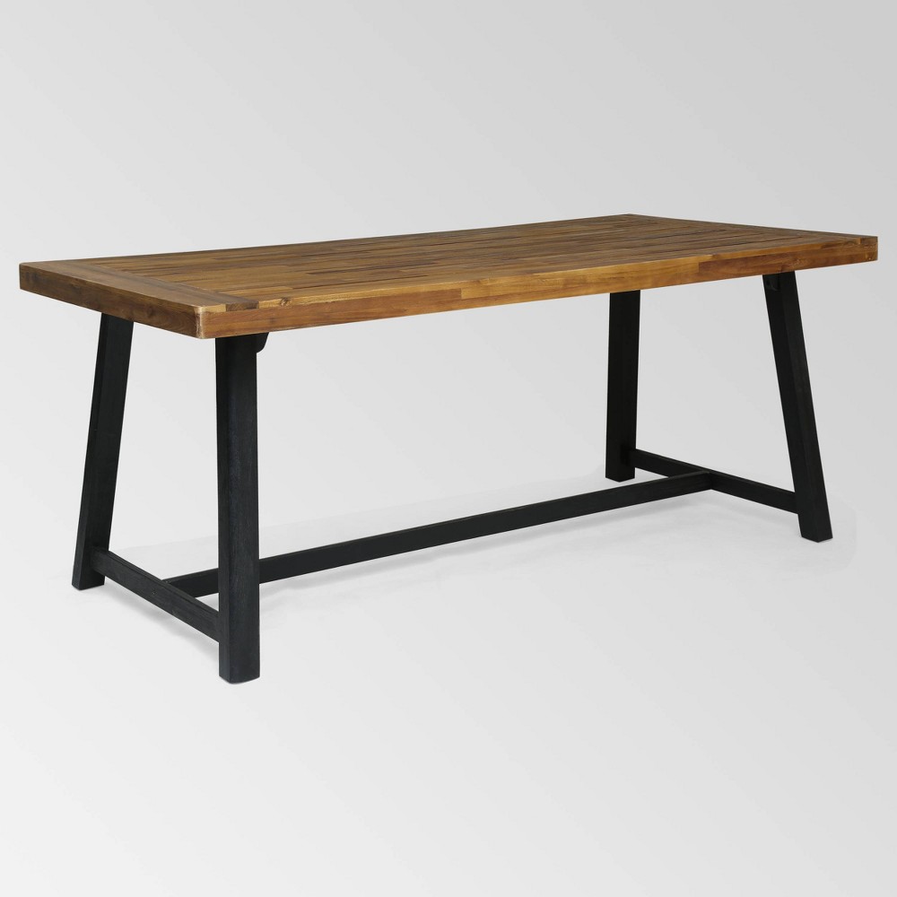 Raphael Rectangle Acacia Wood Dining Table Teak Christopher Knight Home For Sale