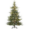 GAOMON 6 Ft Pre-Lit Artificial Christmas Tree, Hinged Aspen Fir Xmas Tree with 300 Warm White LED Lights - 2 of 4