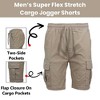 Galaxy By Harvic Women's Loose Fit Super Flex Stretch Cargo Jogger Shorts - 3 of 3