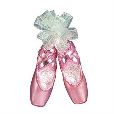 Old World Christmas Blown Glass Ornament for Christmas Tree, Ballet Slippers