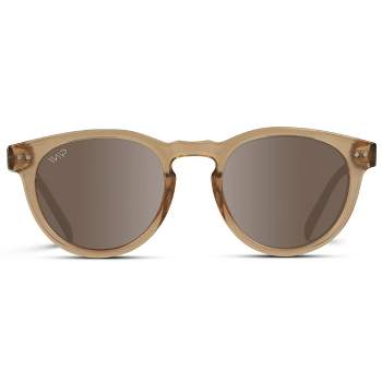WMP Eyewear Classic Round Acetate Polarized Sunglasses