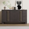 TIRAMISUBEST Wood Buffet with Gold Handles - Adjustable Shelf Sideboard - 3 of 4