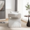 SEYNAR Open-Back Boucle Upholstered Accent Armchair with Pillow - 3 of 4