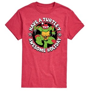Men's - Teenage Mutant Ninja Turtles - Have A Turtley Awesome Holiday Short Sleeve Graphic T-Shirt - 1 of 4