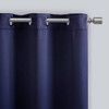 Set of 2 Aljed Solid Blackout Triple Weave Grommet Top Curtain Panels Blue - 3 of 4