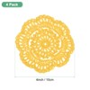 Unique Bargains Round Handmade Crochet Cotton Cup Coaster Placemats Home Decoration - 3 of 4