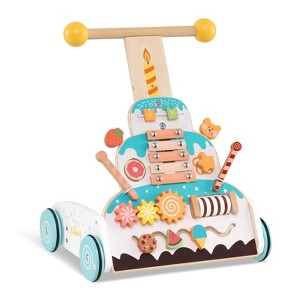 Infans Wooden Baby Walker Ice Cream Cart Toy with Sweet Accessories & Smooth Wheels - 1 of 4