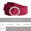 Elerevyo Women Faux Pearl Buckle Vintage Velvet Wide Cinch Belts Waistband for Dress 1 Pc - 4 of 4