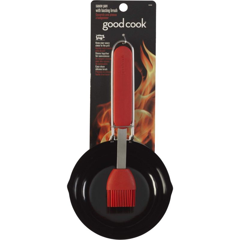 GoodCook 16oz Nonstick Iron BBQ Sauce Pan with Stainless Steel Handle and Basting Brush, 5 of 8