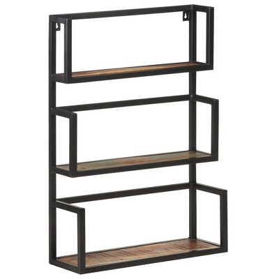 vidaXL Wall Shelf 23.6"x7.9"x33.5" Solid Reclaimed Wood