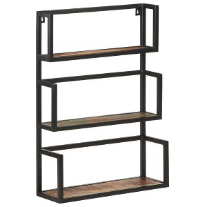 vidaXL Wall Shelf 23.6"x7.9"x33.5" Solid Reclaimed Wood - 1 of 4