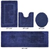 Lux Premium 100% Cotton Tufted Solid Reversible 4 Piece Bath Rug Set – Ultra-Soft, Water-Absorbent, Durable, Machine Washable Bathroom Rug - 2 of 4