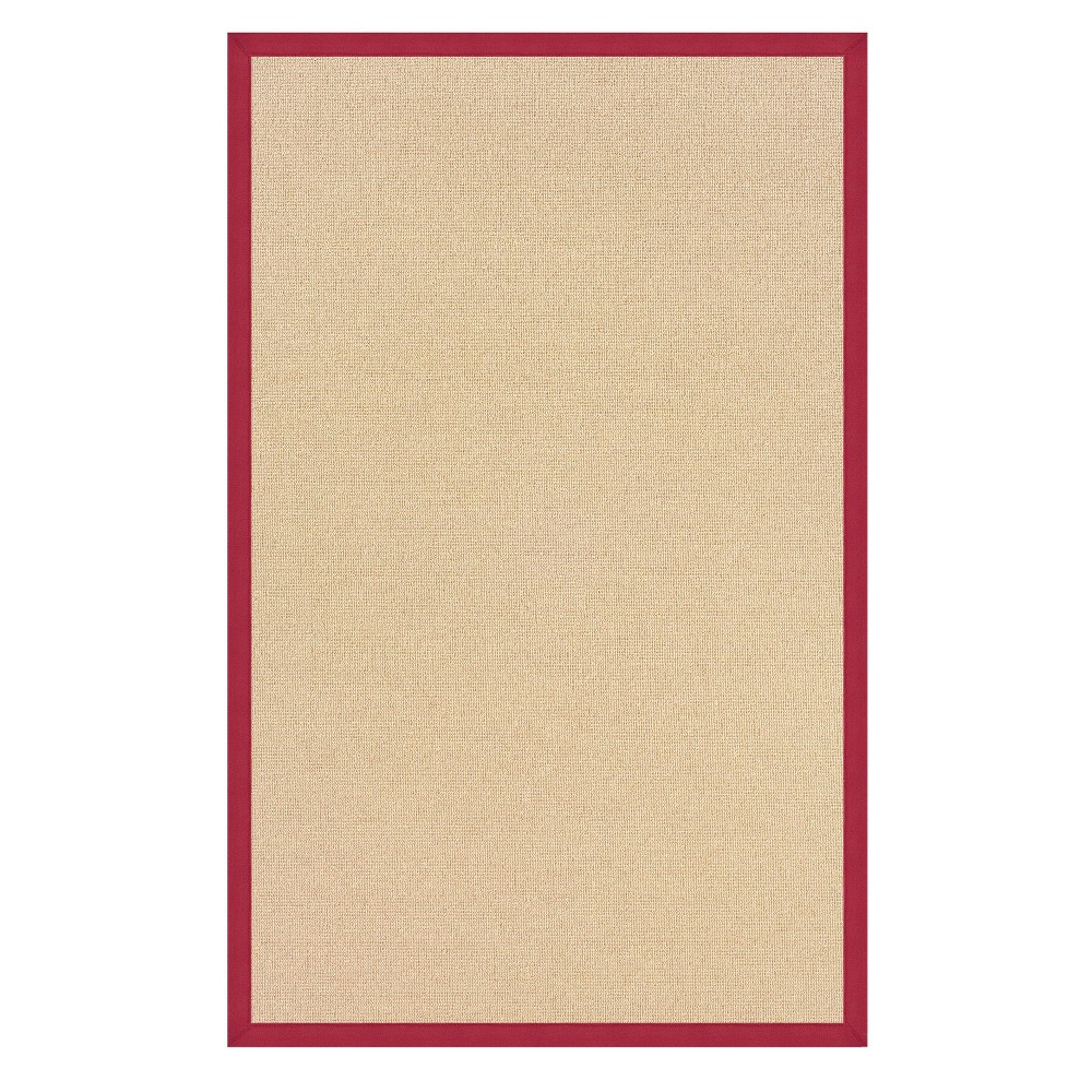 4'x6' Athena Wool Area Rug Red - Linon