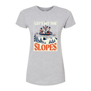 Women's - Disney - Lets Hit The Slopes Fitted Graphic T-Shirt - 1 of 3